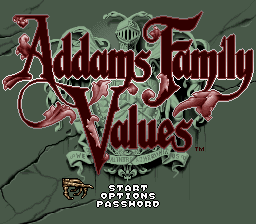 Addams Family Values (Europe) (En,Fr,De) Title Screen